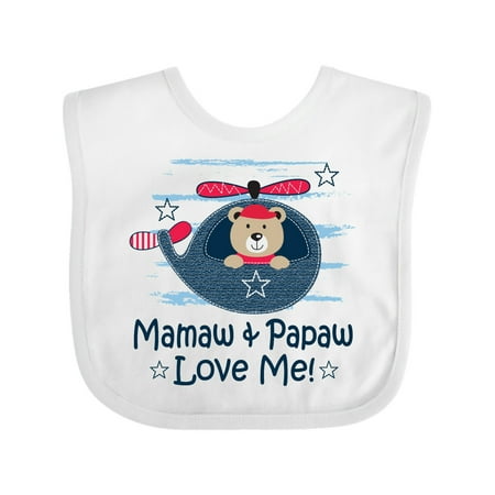 

Inktastic Mamaw and Papaw Love Me Gift Baby Boy Bib