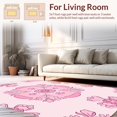 thumbnail image 2 of Ultra Soft Area Rug, Blush Floral Medallion Botanic Design, Non Slip, Stain Resistant, Washable Area Rugs for Living Room, Bedroom(Pink, 4X6), 2 of 8