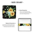 thumbnail image 5 of Sikiie Sunflower Skull Boho Leather Tissue Box Cover Square, tissue box holder, Tissue Box with Bottom Belt-5.2”x5.2”x5.2”, 5 of 7