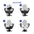 thumbnail image 4 of Ethnic Office Chair Slipcover, Monochrome Style Repeating Direction Pointers Pattern Illustration, Protective Stretch Decorative Fabric Cover, Standard Size, Charcoal Grey and White, by Ambesonne, 4 of 5