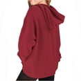 thumbnail image 6 of Emitonse Toddler Boys Sweatshirts Girls Hoodie Cute Hooded Sweatshirt With Pocket Baggy Kids Pullover Winter Back To School Clothes Teens Wine,Size 15-16 Years, 6 of 9
