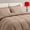 Beige-Full, variant on Light Beige Full Size Comforter Set - 7 Pieces Bed In A Bag Bedding Sets With All Season Soft Quilted Warm Fluffy Reversible Flat Sheet Fitted 2 Pillow Shams 2 Pillowcases