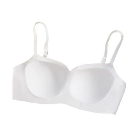 

HEVIRGO Women Bra Adjustable Straps Wire Free Seamless Solid Color Women Smoothing Thin Sport Brassiere Women Fitness Bra