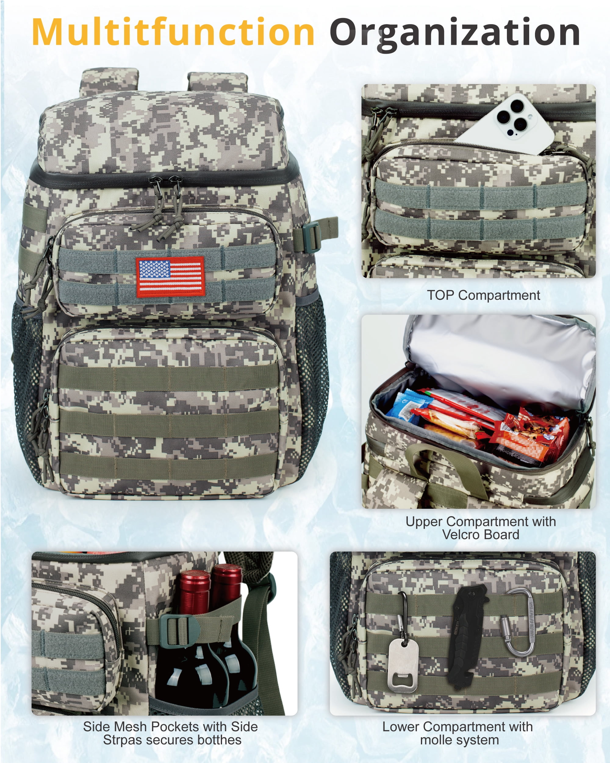 TRIPGEAR Tactical Backpack Cooler, Leakproof, Soft Insulated – picture 8