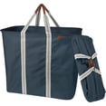 thumbnail image 5 of CleverMade Collapsible Laundry Caddy LUXE Tote Hamper 2 Pack 64L, Navy Noir, 5 of 9