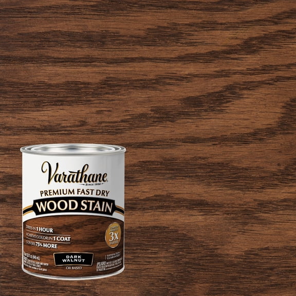 Rust-Oleum Premium Fast Dry Wood Stain Walnut Brown - Quick Drying - 1-Quart