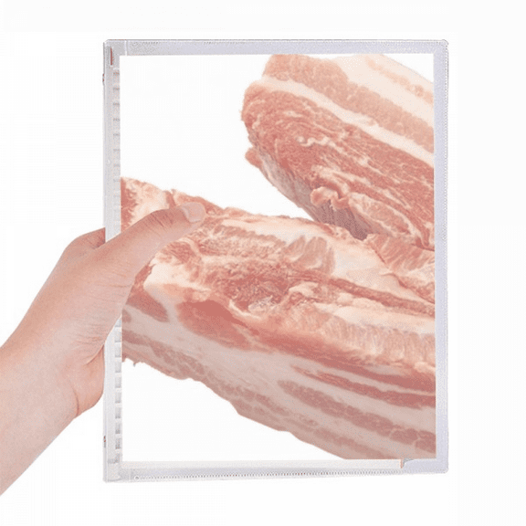 fat pork raw meat food texture notebook loose diary refillable journal statiry