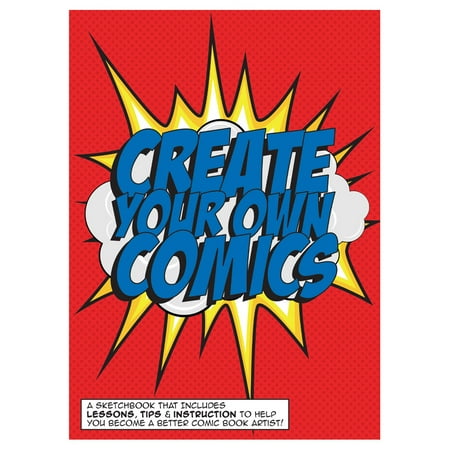 Piccadilly Create Your Own Comics Guided Sketchbook Art Journal, 8.3 x 11.4 Inches, 152 Pages