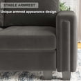 thumbnail image 4 of Velvet Armrest Module for Modular Sectional Sofa Couch Side Armrest for Sectional Modular Couch Grey, 4 of 7