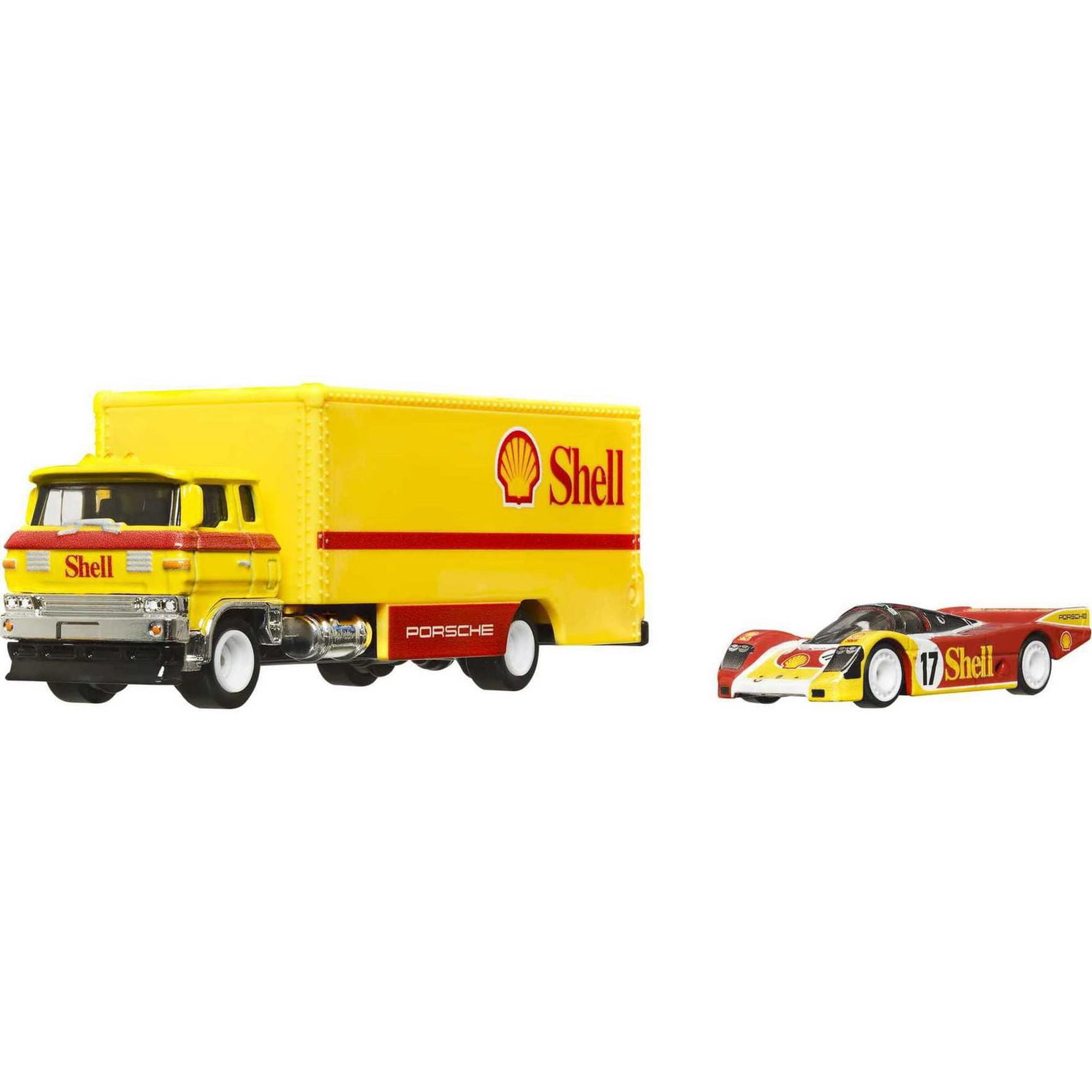 Hot Wheels Team Transport Truck & Race Car Sakura Sprinter Porsche