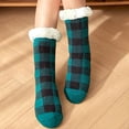 thumbnail image 5 of Penkiiy Womens Fuzzy Socks Winter Slipper Socks Non-Slip Grip Socks Warm Fleece Socks Non Skid Socks Soft Fluffy Socks Leg Warmers for Women Green, 5 of 5
