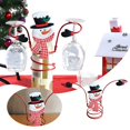 thumbnail image 1 of Festive Holiday Bottle and Glass Display Holder Elegant Wooden Storage Rack for Kitchen Countertop Bar, 1 of 5