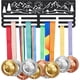 thumbnail image 1 of Soporte para medallas deportivas, colgador personalizado de metal negro, ganchos para colgar en la pared, regalo para atletas., 1 of 9