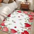 thumbnail image 4 of 3'x5' Area Rugs, Valentines Love Heart Indoor Outdoor Area Rug for Living Room Bedroom, Eucalyptus Red Love Heart Washable Bathroom Rugs Kitchen Floor Carpet Mats Home Decor Aesthetic, 4 of 8