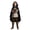 Black, variant on VZQI Kids Hooded Cape, Medieval Renaissance Cloak for Boys and Girls, Open Front Wizard Witch Costume Cape for Halloween Cosplay