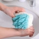 thumbnail image 4 of Bola de baño espumosa bicolor - Esponja de baño de color de empalme suave con lazo para colgar, 11 cm, 1 paquete, 4 of 6