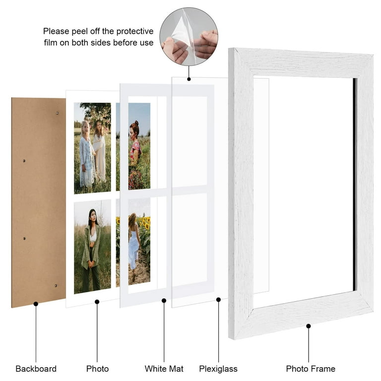 4 x 6 White MDF Wood Multi-Pack Picture Frames with Molded Edges – The  Display Guys