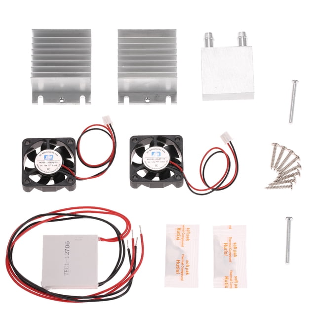 Amdohai Kit Thermoélectrique Refroidisseur Refroidisseur Refroidissement Dissipateur de Chaleur Module de Conduction + 2 Ventilateurs + 2 TEC1-12706