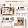 thumbnail image 5 of Wisairt Wooden Play Kitchen for Kids, Pretend Play Kitchen with Realistic Sounds & 23-Piece Accessory Set, White, Age 3+, 5 of 10