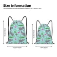 thumbnail image 2 of Xecao Hippo With Flamingos And Crocodiles Pattern Sports Drawstring Backpack - String Swim Gym Bag with Wet Proof Pocket for Women&Men-Medium, 2 of 6