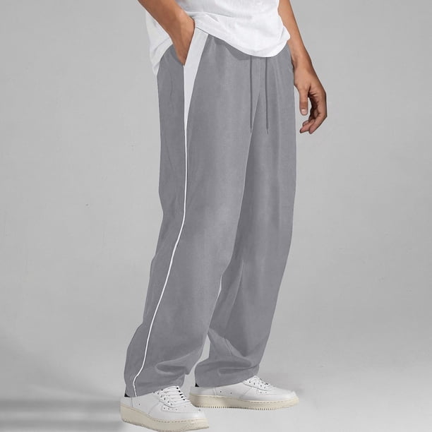 Pantalon Jogging Homme Ample Coton – Taille Élastique Cordon, Coupe Large Décontractée Avec Poches Profondes