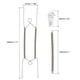 thumbnail image 2 of Uxcell 12 pulgadas ganchos de pared invisibles de acero inoxidable con protectores de punta para platos decorativos, 2 of 6