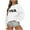 n White, variant on LYXSSBYX Womens Sweatshirts Women Solid Color Long Sleeve Loose Round Neck Long-Sleeved Sweater Blouse