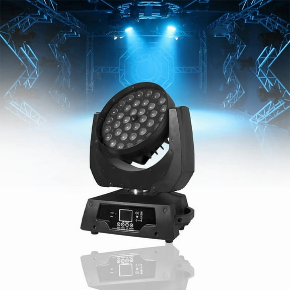 1Pcs Led Zoom Wash 36x18w Moving Head Light DMX512 Lyre Wash Zoom Rgbwa Uv 6in1 Moving Head Light