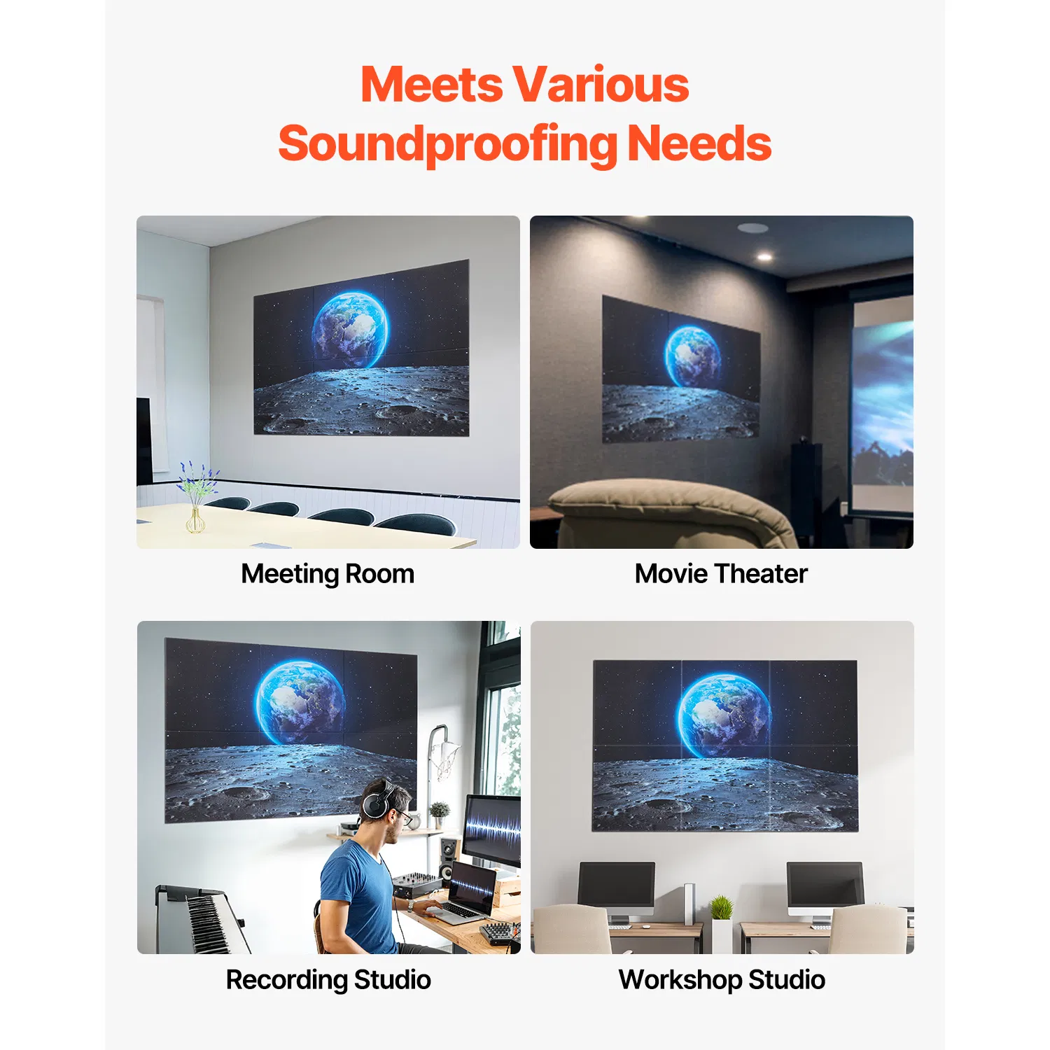 6 Pack Acoustic Panels for Soundproofing,70.87x47.24x0.4 Inch Self-Adhesive Decorative Sound Absorbing Wall Tiles for Home,Office,Studio,Gaming Room,and Theater