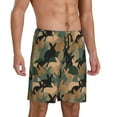 thumbnail image 2 of Kdxio Camouflage Rabbit Print Mens Sleep Shorts Bottoms Soft Comfy Pajama Wear Pants with Drawstring Pockets, 2 of 7