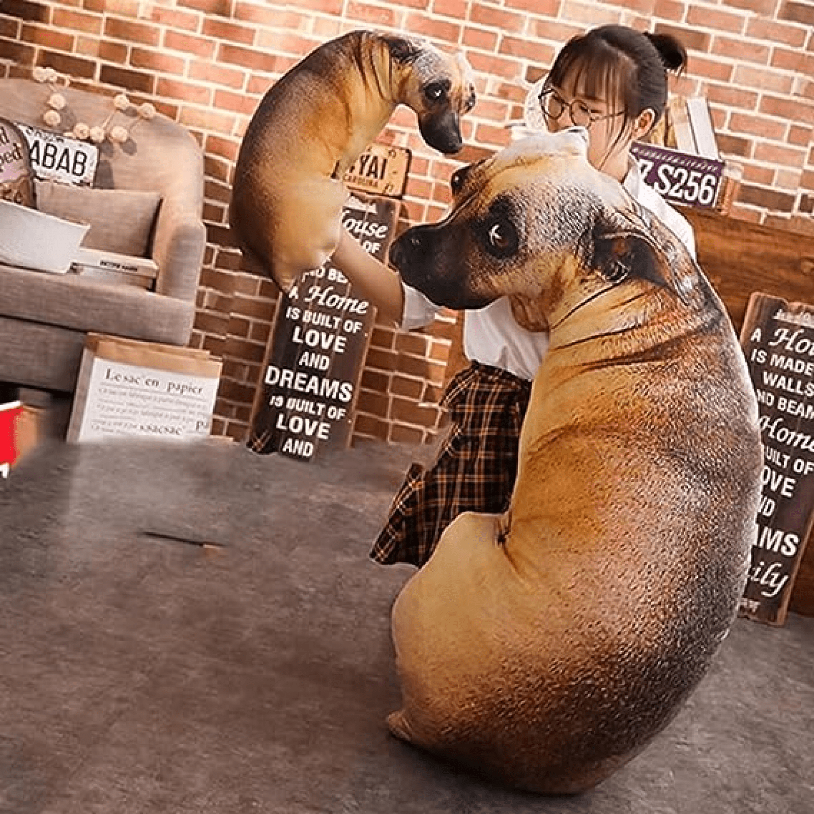 Dog Pillow 3D Simulation Dog Shaped Pillow 19.7 Funny Inu Plush Pillow Dog Stuffed Animal Pillow Chair Cushion for Home Decor Walmart