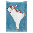 thumbnail image 3 of Ambesonne Bear Tablecloth Rectangular Table Cover, Ice Skating Polar Bear, 60"x84", Blue White, 3 of 4