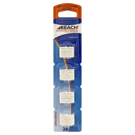 Reach Access Flosser Disposable Heads Dental Floss, 28 Count