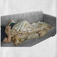 thumbnail image 6 of Animal Soft Flannel Fleece Throw Blanket, Seahorse Marine Fishes Exotic Ocean Underwater World Aquatic Illustration, Cozy Plush for Indoor and Outdoor Use, 60" x 80", Cream Brown, by Ambesonne, 6 of 6