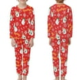 thumbnail image 2 of Renewold Snowflake Cute Snowman Pajama Set Pants Christmas 2PCS Stretchy Clothing Relaxed Sleepwear Birthday Gifts for Kids 7-8 Years Old Thermal Sleep T-Shirt, 2 of 5