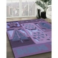 thumbnail image 2 of Ahgly Company Indoor Round Patterned Crocus Purple Area Rugs, 8' Round, 2 of 6