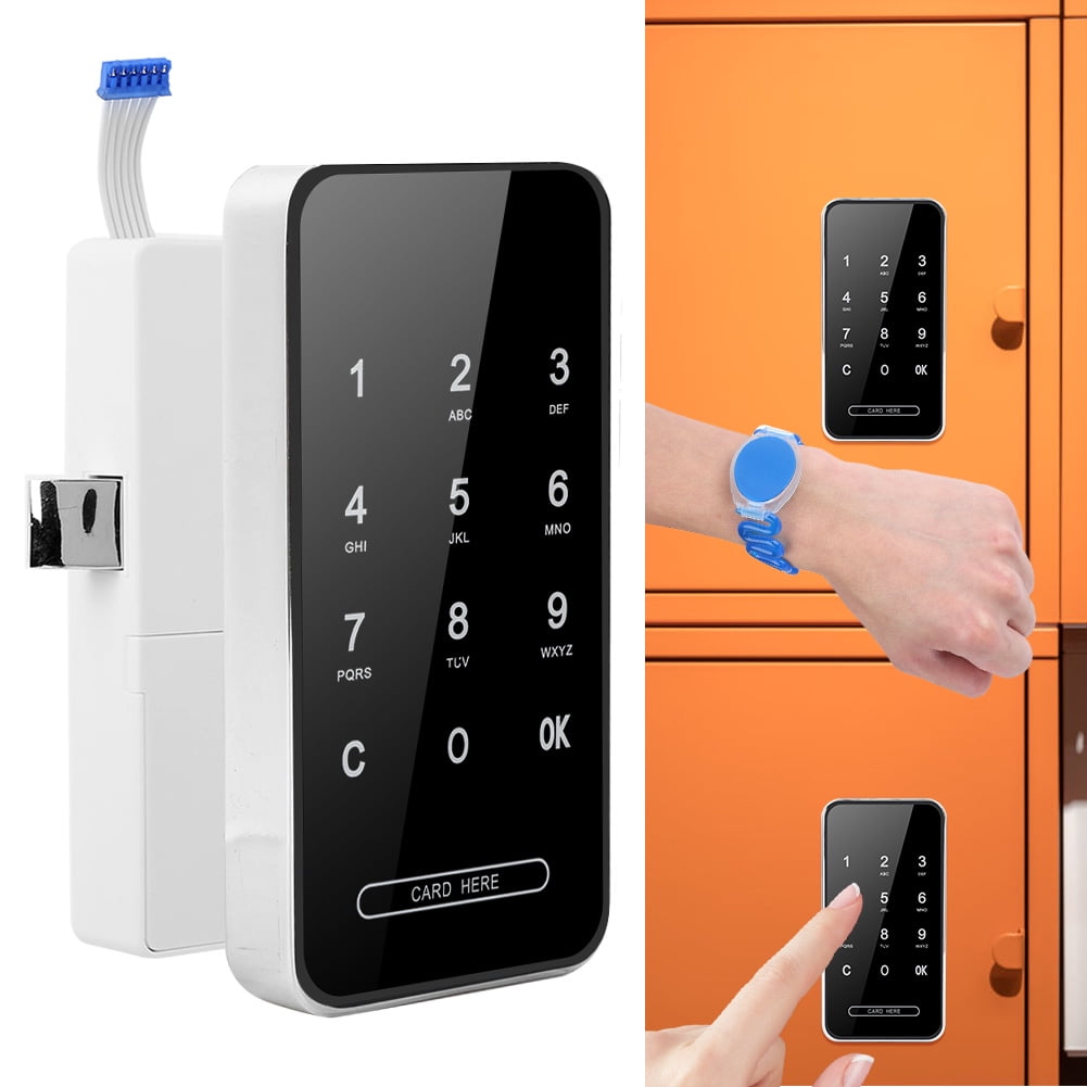Qiilu Digital Locker Lock,Electronic Password Card Lock RFID Smart
