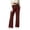A486 Wine, variant on Straight Leg Yoga Pants for Women Elastic Contrast Waistband Lounge Trousers Lightweight Quick-Dry Sweatpants Casual Workout Bottoms