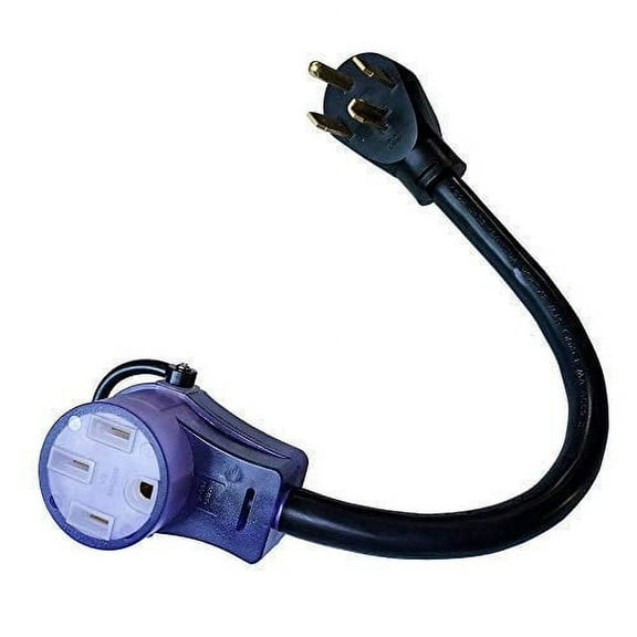 Parkworld 885538 AC Adapter Cord NEMA 14-30P to 14-50R (Both for RV, EV and Tesla) 1.5 feet