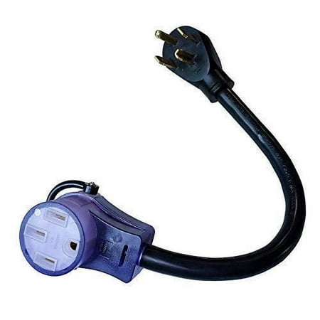 Parkworld 885538 AC Adapter Cord NEMA 14-30P to 14-50R (Both for RV EV and Tesla) 1.5 feet
