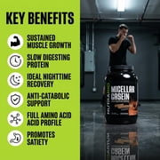NutraBio Micellar Casein Protein Powder, 2 lbs, Dutch Chocolate