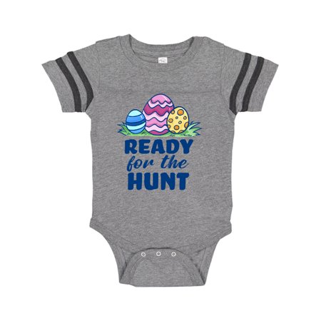 

Inktastic Easter Ready for the Hunt Pastel Colored Eggs Gift Baby Boy or Baby Girl Bodysuit