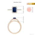 thumbnail image 4 of Angara Natural 1.05 Ct. Blue Sapphire with Diamond Halo Ring in 14K Rose Gold for Women (Ring Size: 11.5), 4 of 9