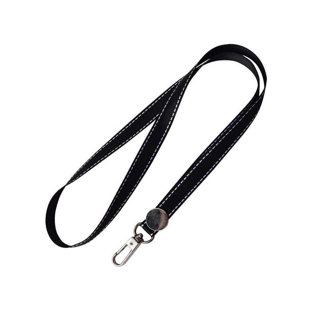 Baohd Nylon Tags Lanyard ID Card Name Neck Strap Phones Webbing Holder Metal Buckle Keychain Rope for Business Event Black