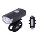 thumbnail image 2 of 2 uds faro delantero de bicicleta + juego de luces traseras LED linterna de ciclismo para bicicleta JShteea  El nuevo, 2 of 9