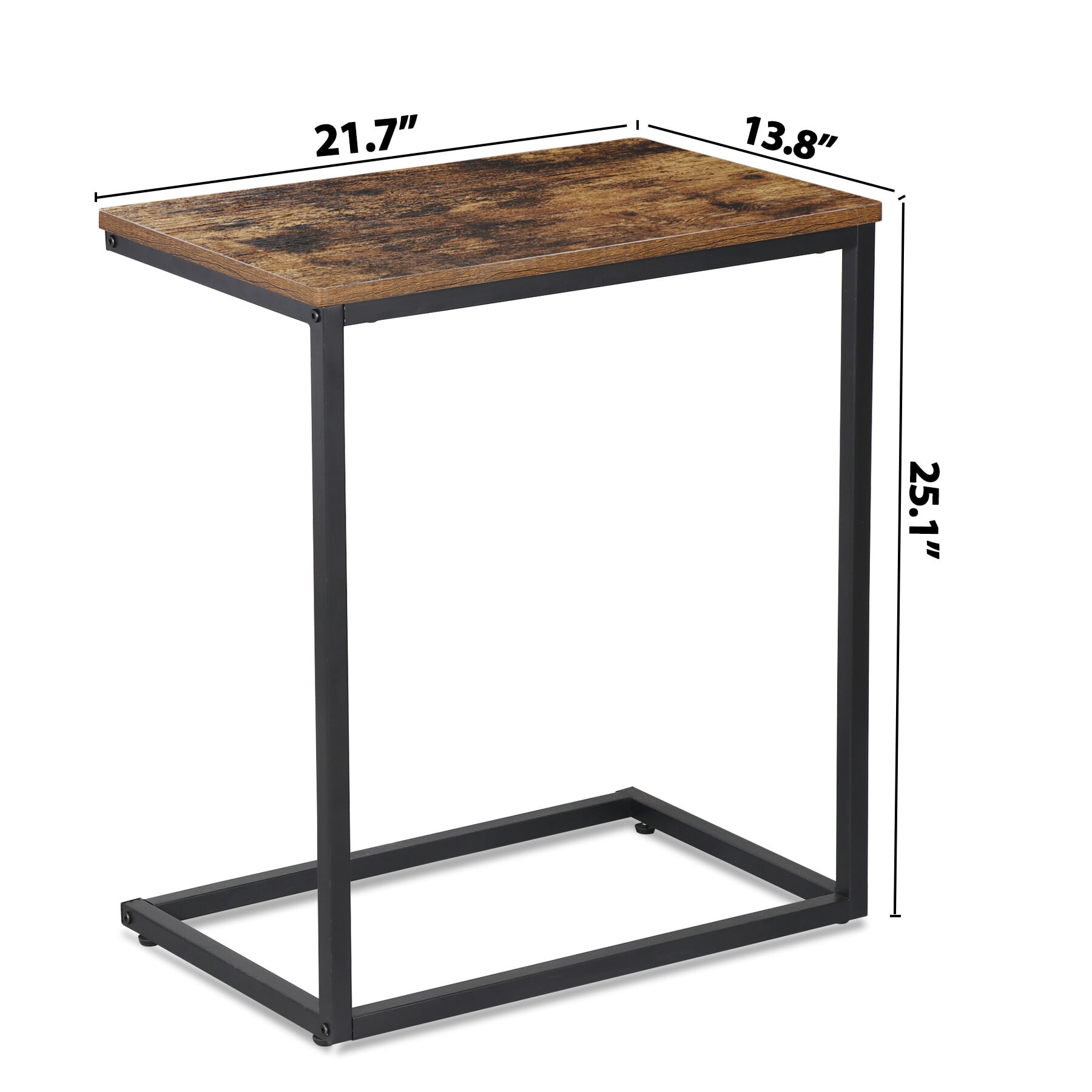 ZenStyle Indoor Classic MDF Steel End Table, Brown