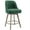 Linen / Green -【Set of 1 】- 26" Counter Height, variant on Foreate Swivel Bar Stools Set of 1, 26" Counter Height, Upholstered Linen Fabric with Mid-Back & Wood Legs, Modern Chair Island Stool for Kitchen Pub, Sand Color