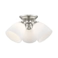 thumbnail image 2 of Livex Lighting 13664-01 Somerville 3-Light Ceiling Mount, Antique Brass, 2 of 5