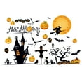 thumbnail image 1 of 6pcs Halloween Themed Wall Sticker Pumpkin Decoration Wall Decals Home Office Haunted House Decor, 1 of 10