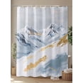 thumbnail image 4 of Shower Curtains Grey Mountain Bath Curtain Gold Modern Art Waterproof Bathroom Shower Curtain Set with Hooks Decoration 36 x 72 Inches, 4 of 7